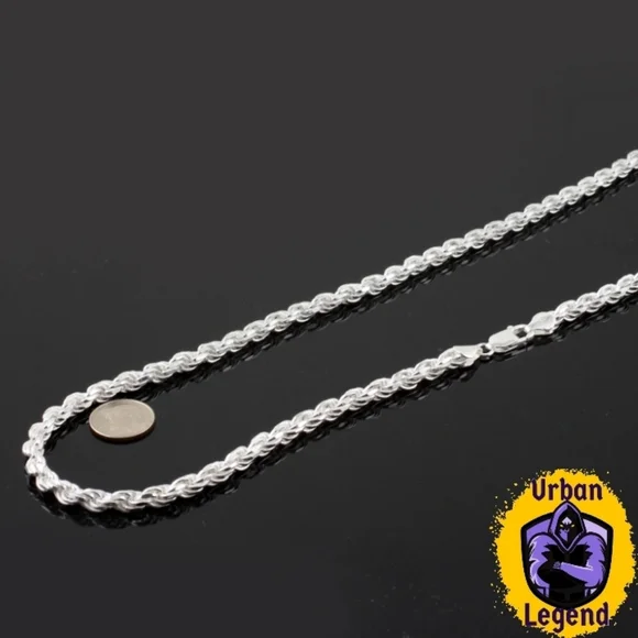 *NEW!* 20 5.5MM 925 Silver Italian Rope Chain